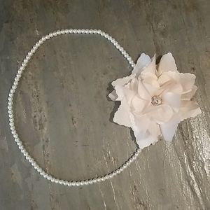 Pearl & Flower Headband